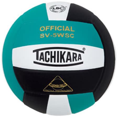 Tachikara Sensi-Tec Composite High Performance Volleyball - Teal-White-Black SV5WSC.TWB